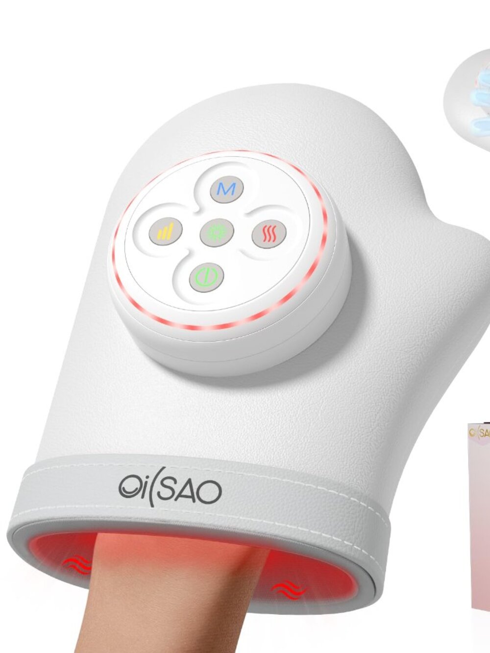 NEW Cordless Hand Massager With Heat 5 Intensities 3 Modes 2000mAh Battery